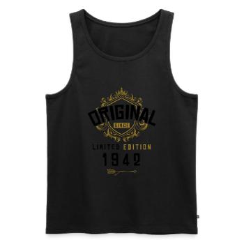 1942 limited edition Geburtstag - Männer Premium Bio Tank Top - Schwarz - Vorne - Michal (187cm)
