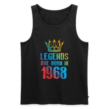 1968 legends born in - Männer Premium Bio Tank Top - Schwarz - Vorne - Michal (187cm)