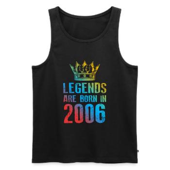 2006 legends born in - Männer Premium Bio Tank Top - Schwarz - Vorne - Michal (187cm)
