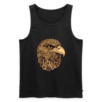 Adler Kopf Tier - Männer Premium Bio Tank Top - Schwarz - Vorne - AI Model Male 178 light (178cm)