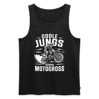 Motocross Kinder Dirtbike Geschenk Cross - Männer Premium Bio Tank Top - Schwarz - Vorne - Michal (187cm)