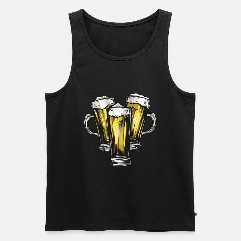 Bier Saufen Drinking - Männer Premium Bio Tank Top - undefined
