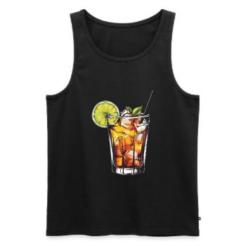 Limonade Drink - Männer Premium Bio Tank Top - Schwarz - Vorne - Michal (187cm)