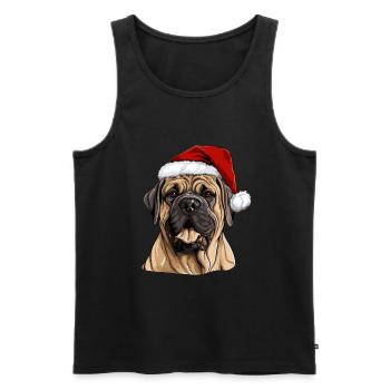 Boerboel Dog Christmas Portrait Xmas - Men's Premium Organic Tank Top - black - Front - Michal (187cm)