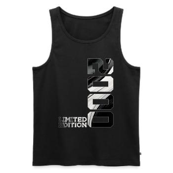 LIMITED EDITION 2000 26TH BIRTHDAY - Men's Premium Organic Tank Top - black - Front - AI Model Male 178 light (178cm)