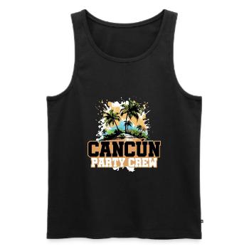 Vacances de l’équipage de fête à Cancun - Débardeur bio Premium Homme - noir - Devant - Michal (187cm)