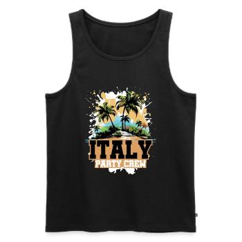 Vacances de l’équipage de fête en Italie - Débardeur bio Premium Homme - noir - Devant - Michal (187cm)