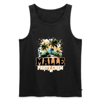 Vacances de Malle Party Crew - Débardeur bio Premium Homme - noir - Devant - Michal (187cm)