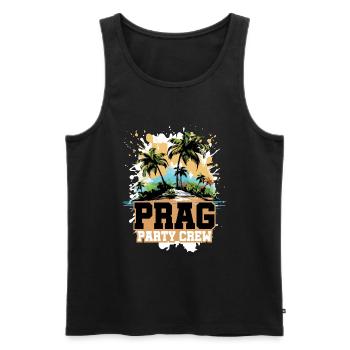 Vacances de l’équipage de la fête à Prague - Débardeur bio Premium Homme - noir - Devant - AI Model Male 178 light (178cm)
