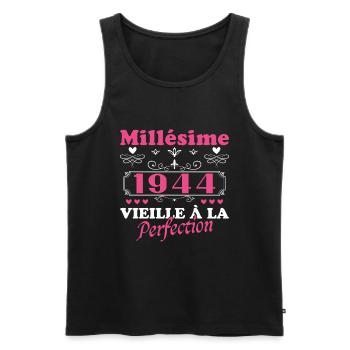 Woman Vintage 1944 Gift Birthday Humor - Men's Premium Organic Tank Top - black - Front - Michal (187cm)