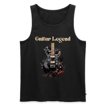 Guitar Legend Funny Quote Guitar Teacher - Men's Premium Organic Tank Top - black - Front - Michal (187cm)