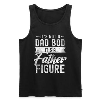 Ce n’est pas un corps de papa, c’est une figure paternelle - Débardeur bio Premium Homme - noir - Devant - AI Model Male 178 light (178cm)