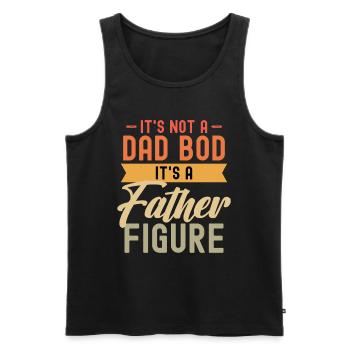 Ce n’est pas un corps de papa, c’est une figure paternelle - Débardeur bio Premium Homme - noir - Devant - AI Model Male 178 light (178cm)
