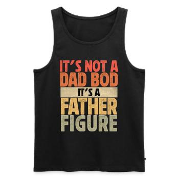Ce n’est pas un corps de papa, c’est une figure paternelle - Débardeur bio Premium Homme - noir - Devant - AI Model Male 178 light (178cm)