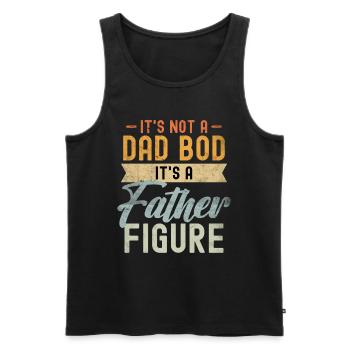 Ce n’est pas un corps de papa, c’est une figure paternelle - Débardeur bio Premium Homme - noir - Devant - AI Model Male 178 light (178cm)