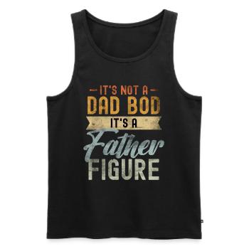Ce n’est pas un corps de papa, c’est une figure paternelle - Débardeur bio Premium Homme - noir - Devant - AI Model Male 178 light (178cm)