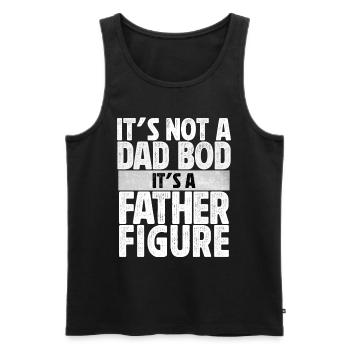 Ce n’est pas un corps de papa, c’est une figure paternelle - Débardeur bio Premium Homme - noir - Devant - AI Model Male 178 light (178cm)