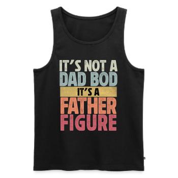 Es ist kein Dad Bod, es ist eine Vaterfigur - Männer Premium Bio Tank Top - Schwarz - Vorne - AI Model Male 178 light (178cm)