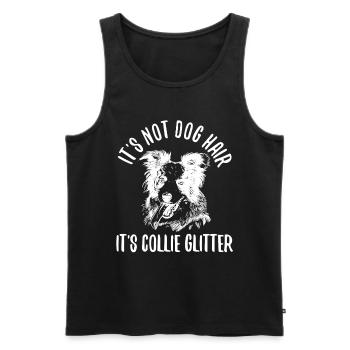 Unique Border Collie design for - Men's Premium Organic Tank Top - black - Front - AI Model Male 178 light (178cm)
