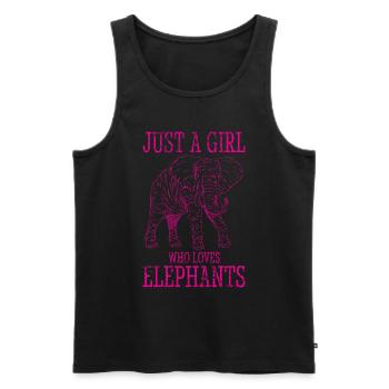 Éléphant Animal Design Vintage - Débardeur bio Premium Homme - noir - Devant - AI Model Male 178 light (178cm)