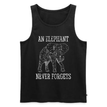 Éléphant amant Animal Design - Débardeur bio Premium Homme - noir - Devant - Michal (187cm)