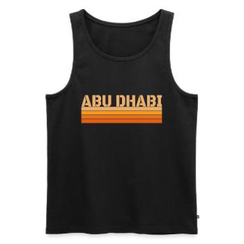 Embrace the essence of the Emirates with this - Men's Premium Organic Tank Top - black - Front - AI Model Male 178 light (178cm)