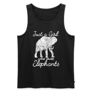 Elefantenliebe Im Retro Design Für Geisttier Fans - Männer Premium Bio Tank Top - Schwarz - Vorne - Michal (187cm)