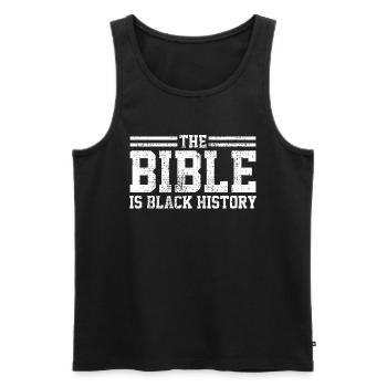 Team Jesus Christ Like Swag Faith Apparel Design - Men's Premium Organic Tank Top - black - Front - AI Model Male 178 light (178cm)