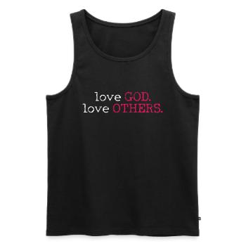 Team Jesus Inspired Faith and Love Design - Men's Premium Organic Tank Top - black - Front - Michal (187cm)