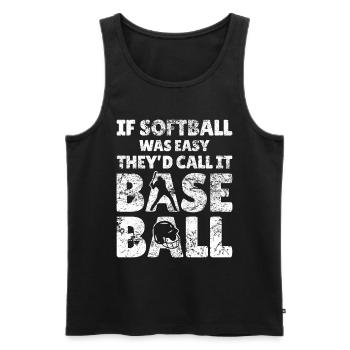 Hilarious Quotes for Baseball and - Men's Premium Organic Tank Top - black - Front - AI Model Male 178 light (178cm)