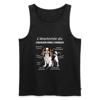 Cavalier King Charles Humor Frau Cavalier King - Männer Premium Bio Tank Top - Schwarz - Vorne - AI Model Male 178 light (178cm)