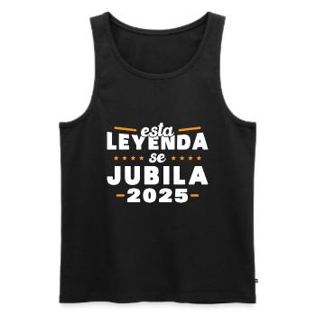 Humour 2025 Cadeau de retraite, Retraité 2025 - Débardeur bio Premium Homme - noir - Devant - Michal (187cm)