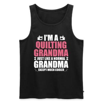 Ich bin eine Quilt-Oma, genau wie eine normale Oma - Männer Premium Bio Tank Top - Schwarz - Vorne - Michal (187cm)