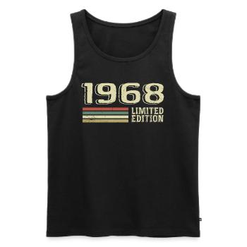 Born in 1968 Birthday 1968 Vintage 1968 - Men's Premium Organic Tank Top - black - Front - Michal (187cm)