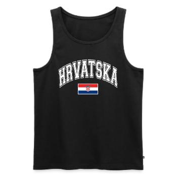 Drapeau de la Croatie - Débardeur bio Premium Homme - noir - Devant - Michal (187cm)
