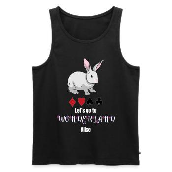 Alice in Wonderland - Men's Premium Organic Tank Top - black - Front - AI Model Male 178 light (178cm)