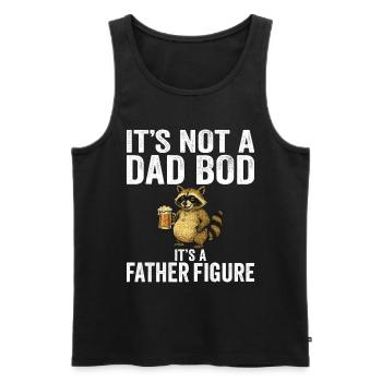 Vintage Dad Humor Father Figure - Men's Premium Organic Tank Top - black - Front - AI Model Male 178 light (178cm)