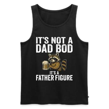 Vintage Dad Humor Father Figure - Men's Premium Organic Tank Top - black - Front - AI Model Male 178 light (178cm)