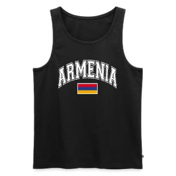 Arménie Arménie Drapeau - Débardeur bio Premium Homme - noir - Devant - Michal (187cm)