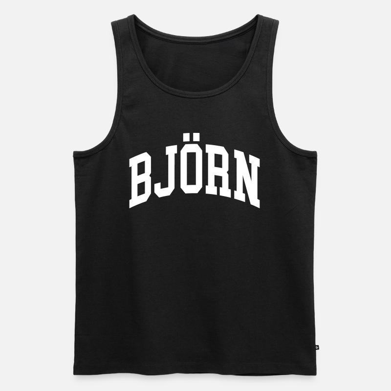 Björn - Männer Premium Bio Tank Top - Schwarz