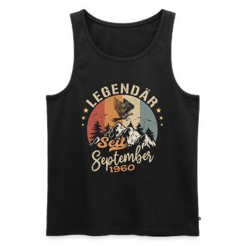 September 1960 - September 1960 Jahrestag 1960 - Männer Premium Bio Tank Top - Schwarz - Vorne - Michal (187cm)