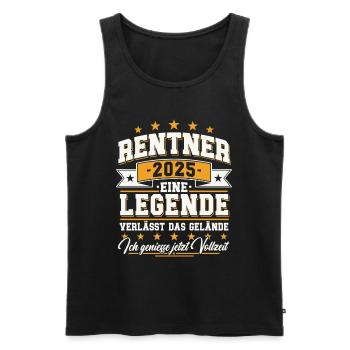 Rentner 2025 Ruhestand Rente 2025 Geschenk - Männer Premium Bio Tank Top - Schwarz - Vorne - Michal (187cm)