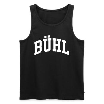 Buehl - Men's Premium Organic Tank Top - black - Front - Michal (187cm)