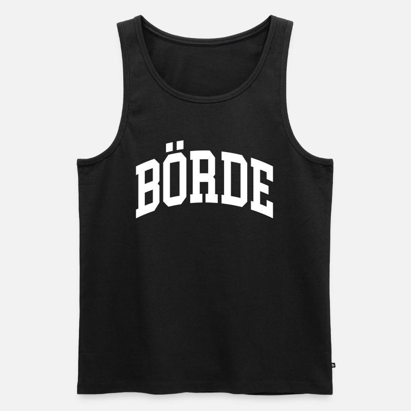 Börde - Männer Premium Bio Tank Top - Schwarz