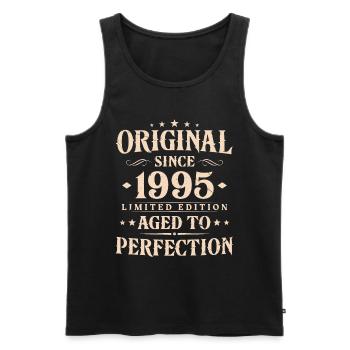 Original Since 1995 Vintage Birthday Gift - Men's Premium Organic Tank Top - black - Front - Michal (187cm)