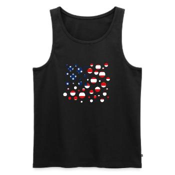 America Amerika - Männer Premium Bio Tank Top - Schwarz - Vorne - AI Model Male 178 light (178cm)