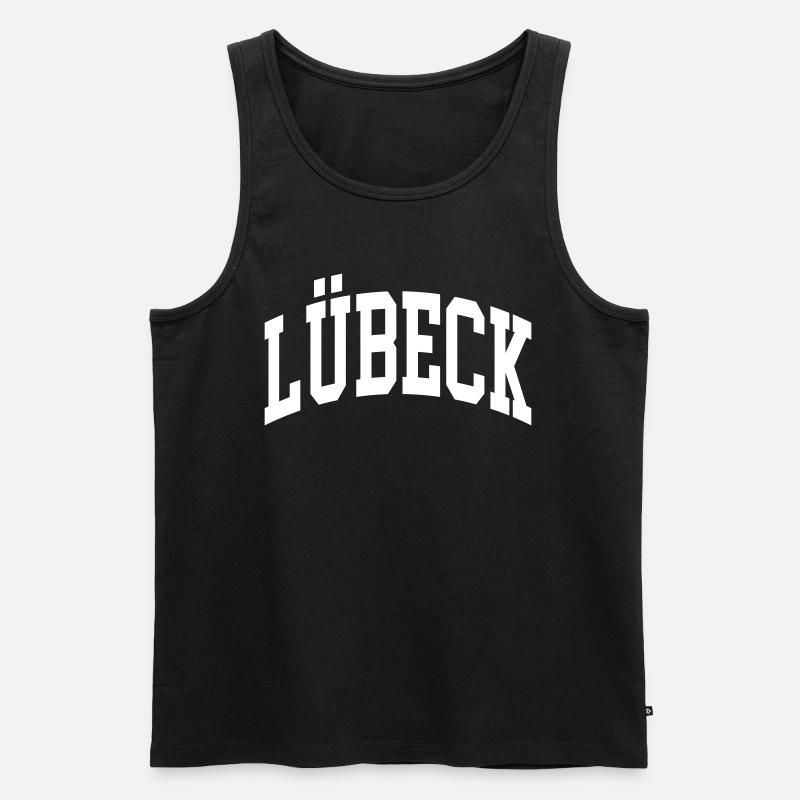 Lübeck - Männer Premium Bio Tank Top - Schwarz