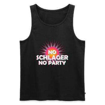 No Schlager No Party - Men's Premium Organic Tank Top - black - Front - AI Model Male 178 light (178cm)