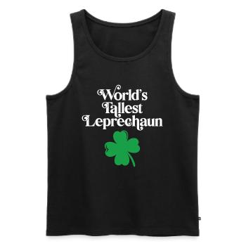 Le plus grand lutin du monde - Débardeur bio Premium Homme - noir - Devant - Michal (187cm)