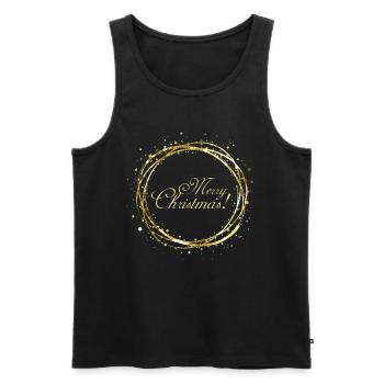 Merry Christmas! - Männer Premium Bio Tank Top - Schwarz - Vorne - Michal (187cm)